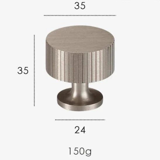 Groove Brass Cabinet Knob, view 10
