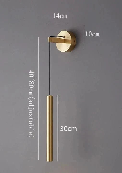Plumb Brass Drop Wall Light, view 6
