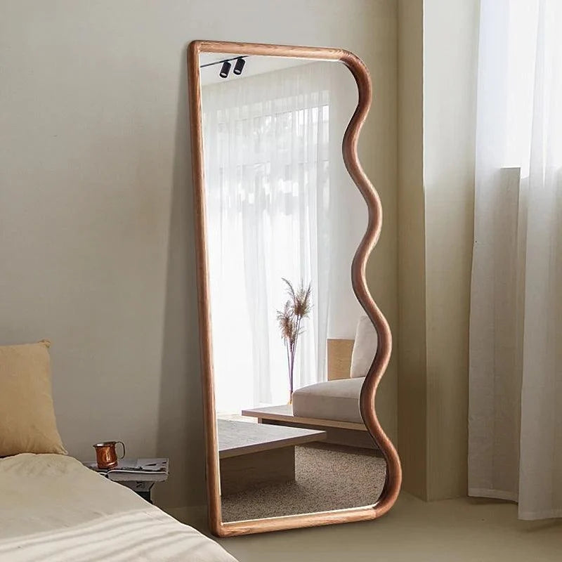 Meander Wood Floor Mirror