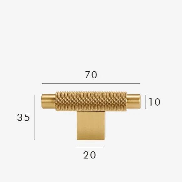 Knurl Brass T-Bar Handle, view 9