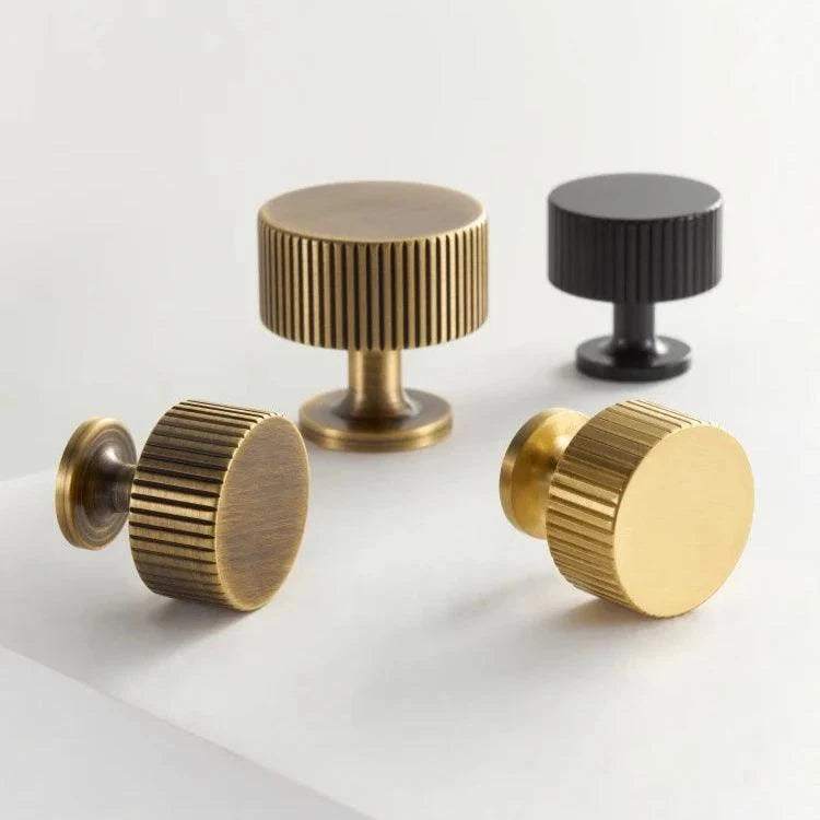 Groove Brass Cabinet Knob, view 2