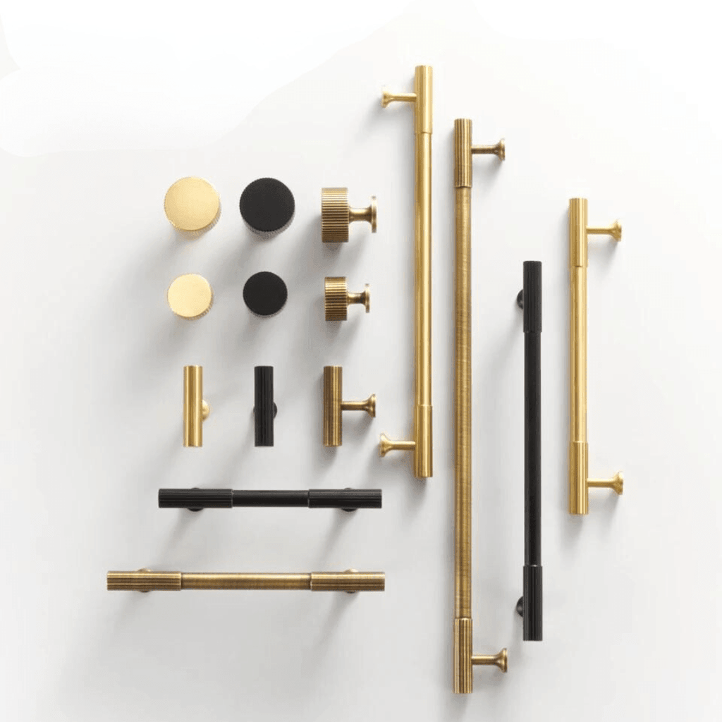 Rib Brass Knob & Pull Collection, view 2