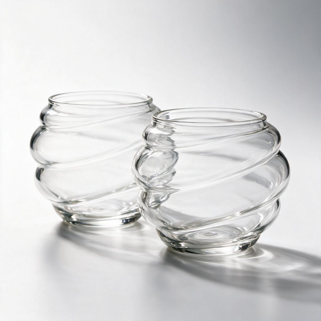 Eddy Ribbed Glass Cup