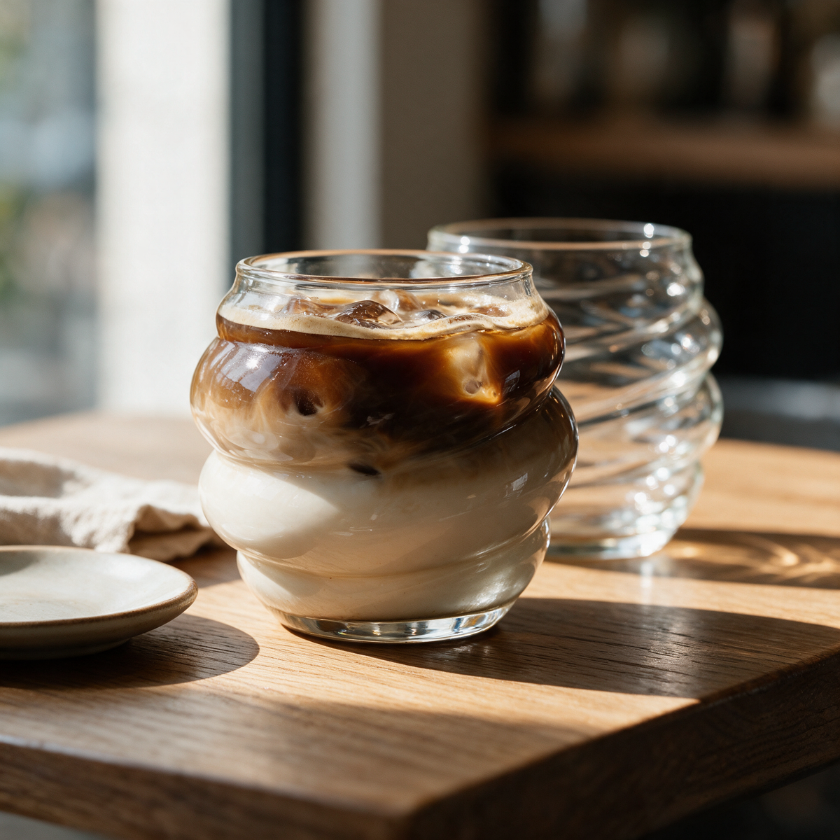 Eddy Ribbed Glass Cup, view 6