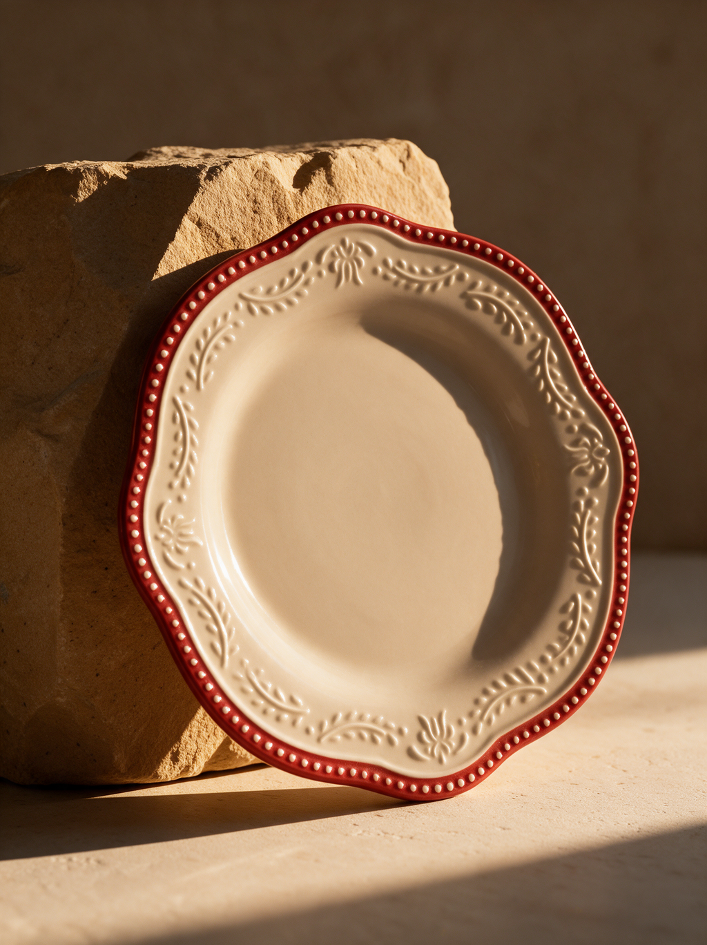 Lace Beaded Dessert Plate, view 2