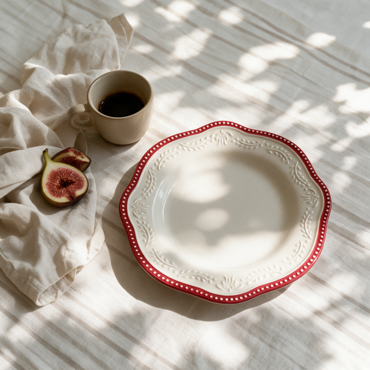 Lace Beaded Dessert Plate, view 4