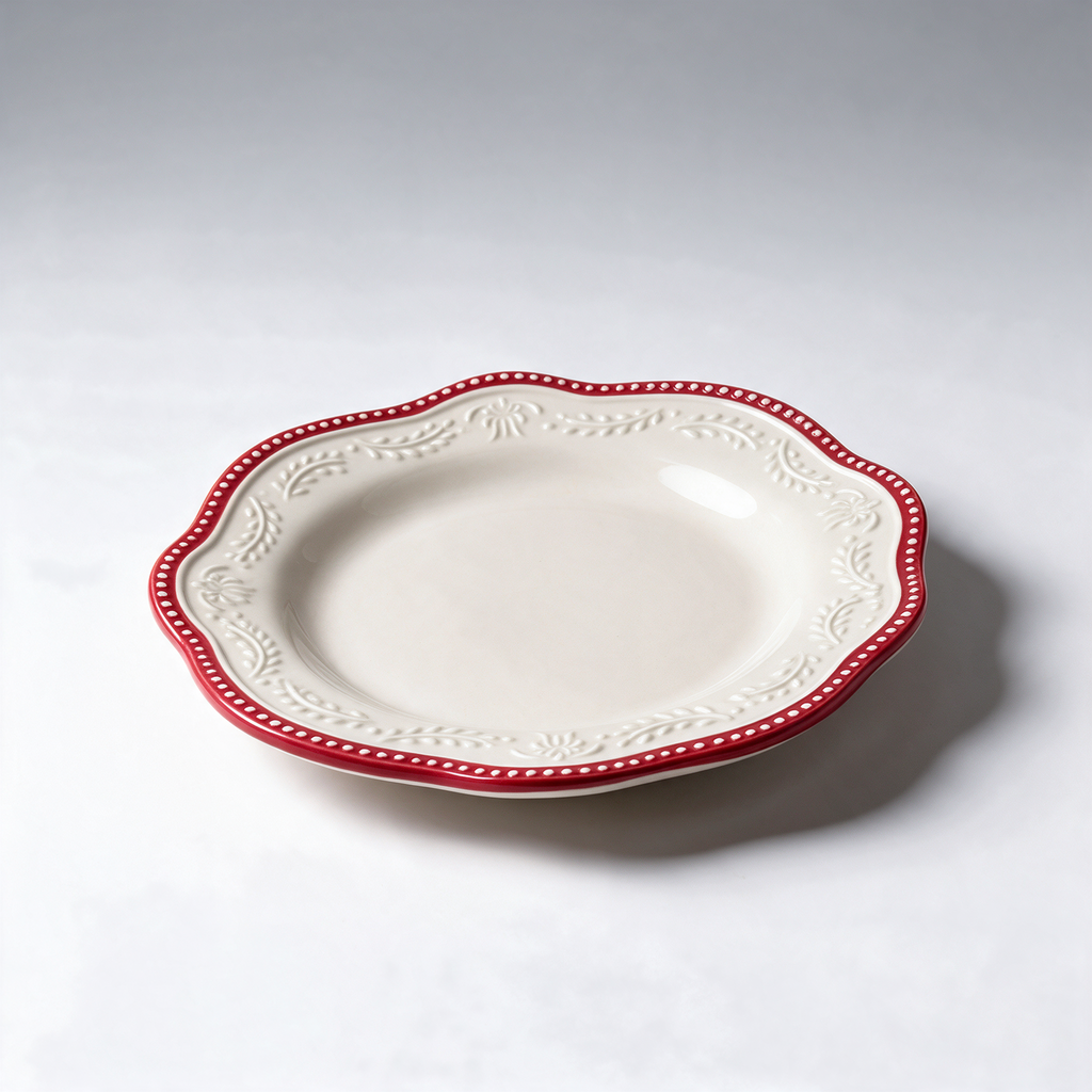 Lace Beaded Dessert Plate