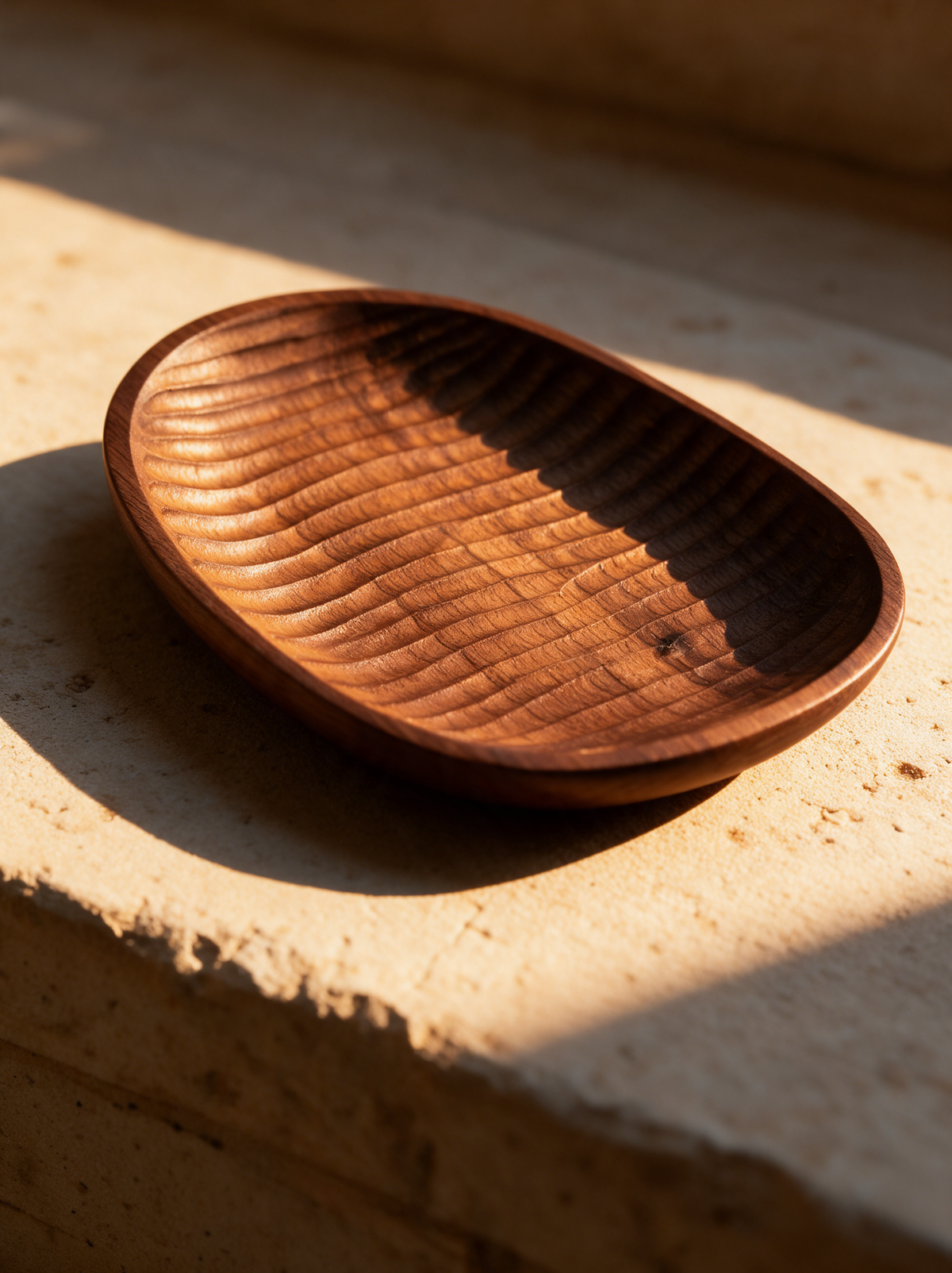 Shell Carved Wood Dish, view 2