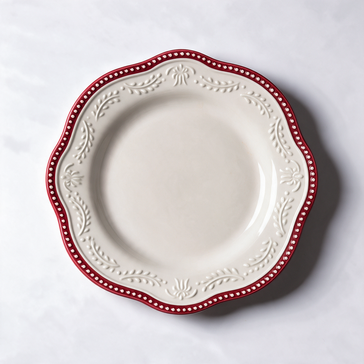 Lace Beaded Dessert Plate, view 6