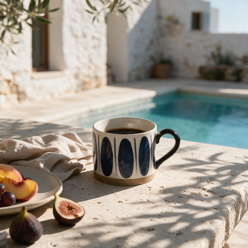 Indigo Hand-Painted Mug