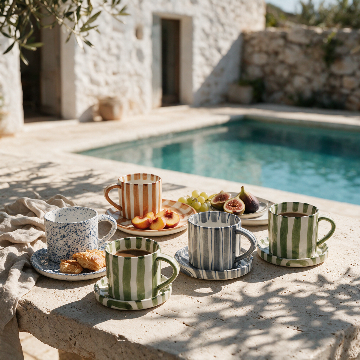 Sol Striped Breakfast Set