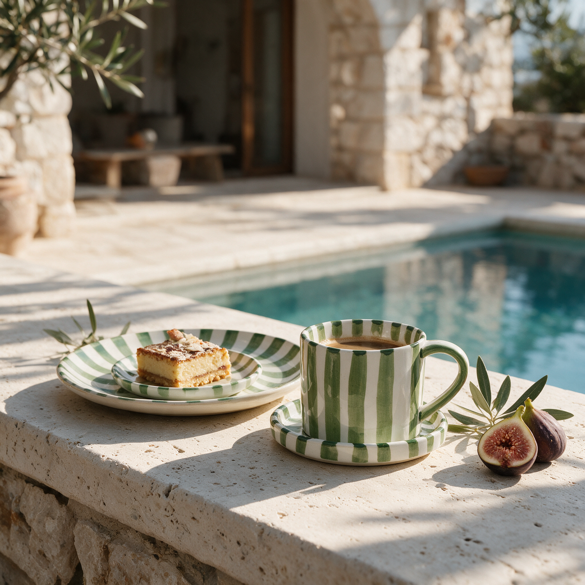 Sol Striped Breakfast Set, view 2