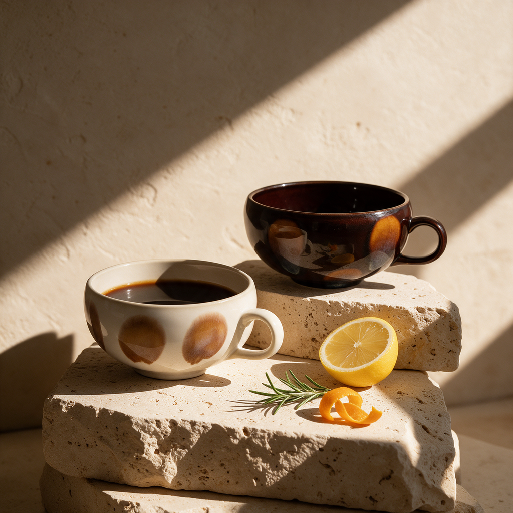 Petal Ceramic Cappuccino Cup, view 2