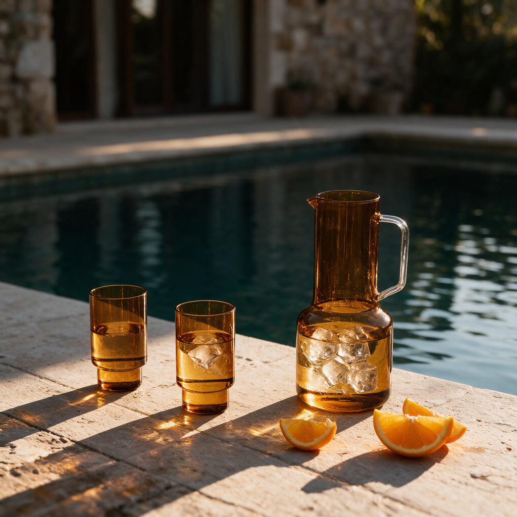 Fjord Tinted Carafe & Glass, view 3