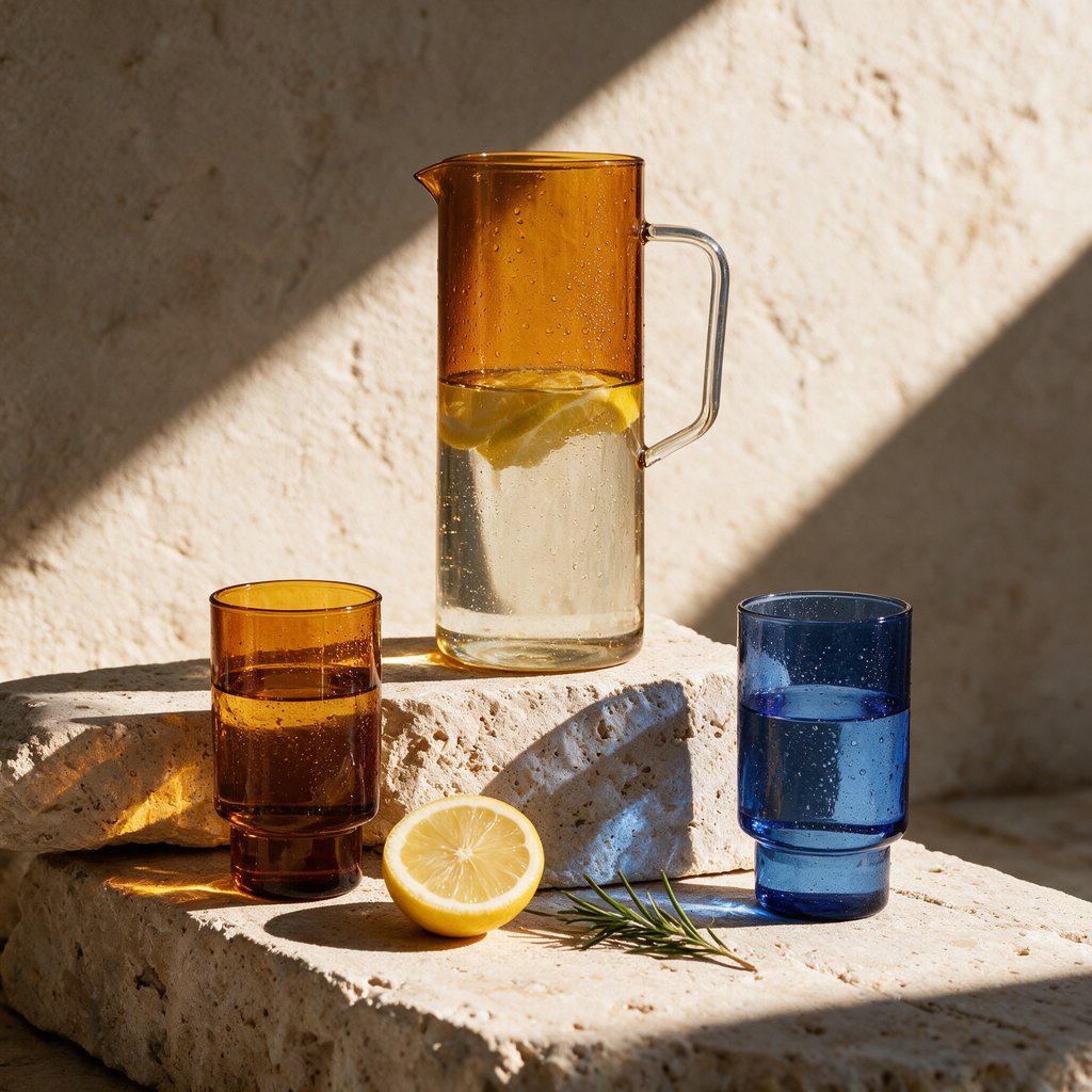 Fjord Tinted Carafe & Glass, view 2