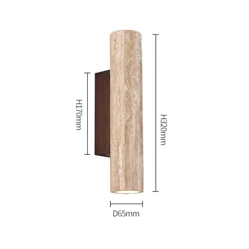 Pillar Travertine Wall Light, view 11