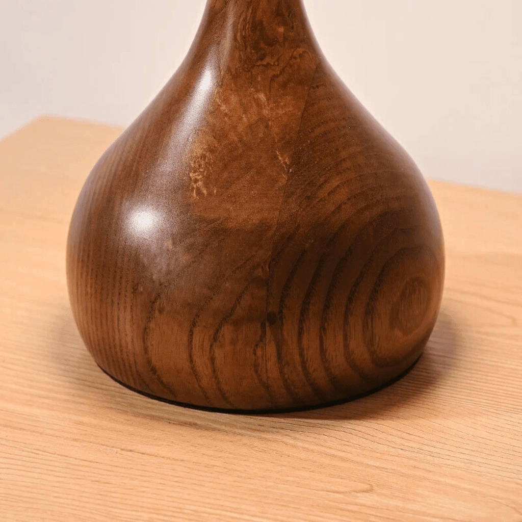 Drop Walnut & Glass Table Lamp, view 3