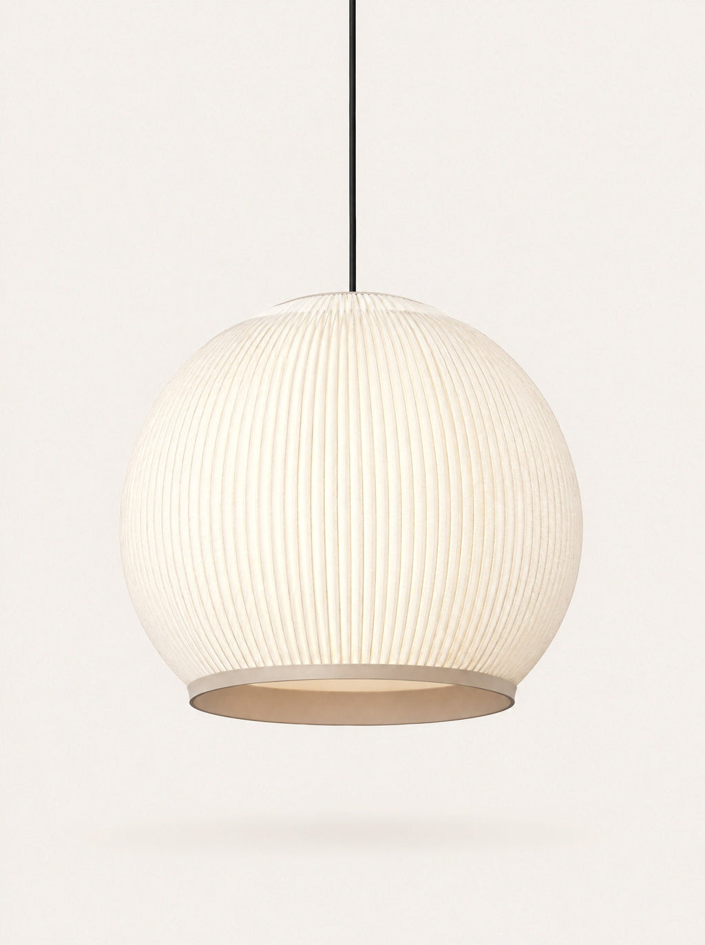 Bloom Pleated Pendant, studio photo on a warm white background