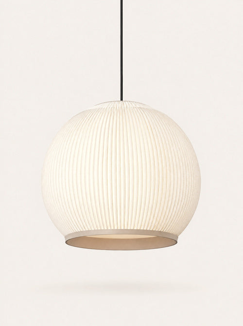 Bloom Pleated Pendant, studio photo on a warm white background