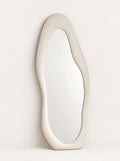 Cloud Organic Floor Mirror, studio photo on a warm white background