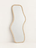 Contour Wood Floor Mirror, studio photo on a warm white background
