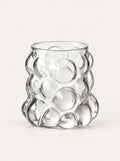 Fizz Bubble Glass Mug, studio photo on a warm white background