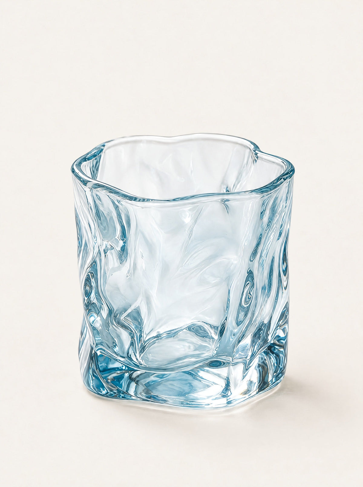 Floe Organic Glass Tumbler, studio photo on a warm white background