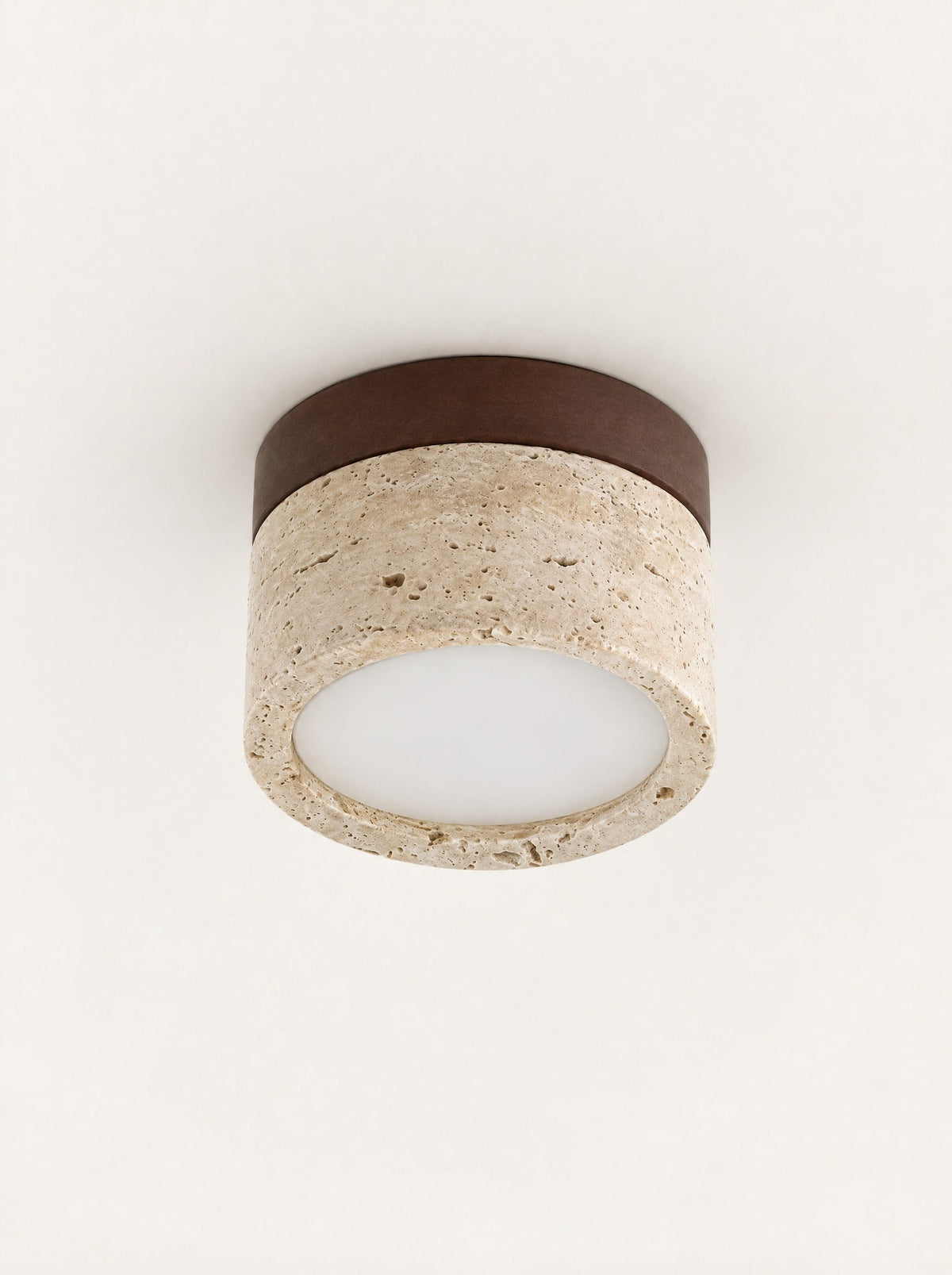 Grotto Stone Ceiling Light, studio photo on a warm white background