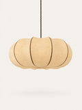 Haze Pleated Pendant, studio photo on a warm white background