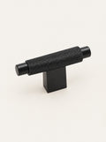 Knurl Brass T-Bar Handle, studio photo on a warm white background