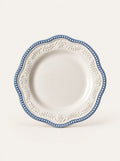 Lace Beaded Dessert Plate, studio photo on a warm white background