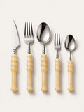 Lucca Resin Cutlery Set, studio photo on a warm white background
