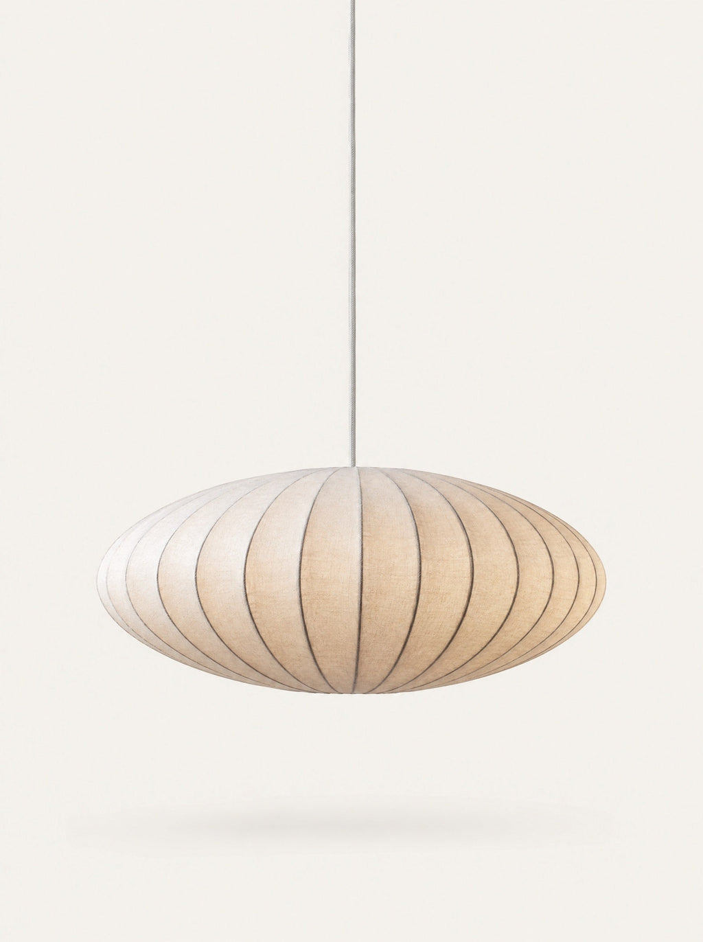 Nimbus Fabric Pendant, studio photo on a warm white background