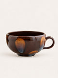 Petal Ceramic Cappuccino Cup, studio photo on a warm white background