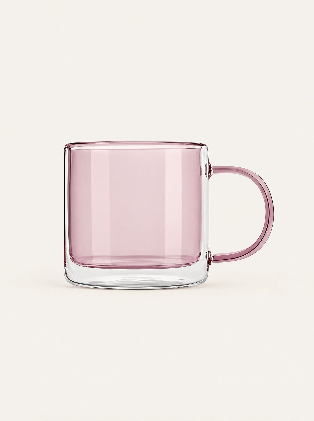 Riva Tinted Glass Mug, studio photo on a warm white background