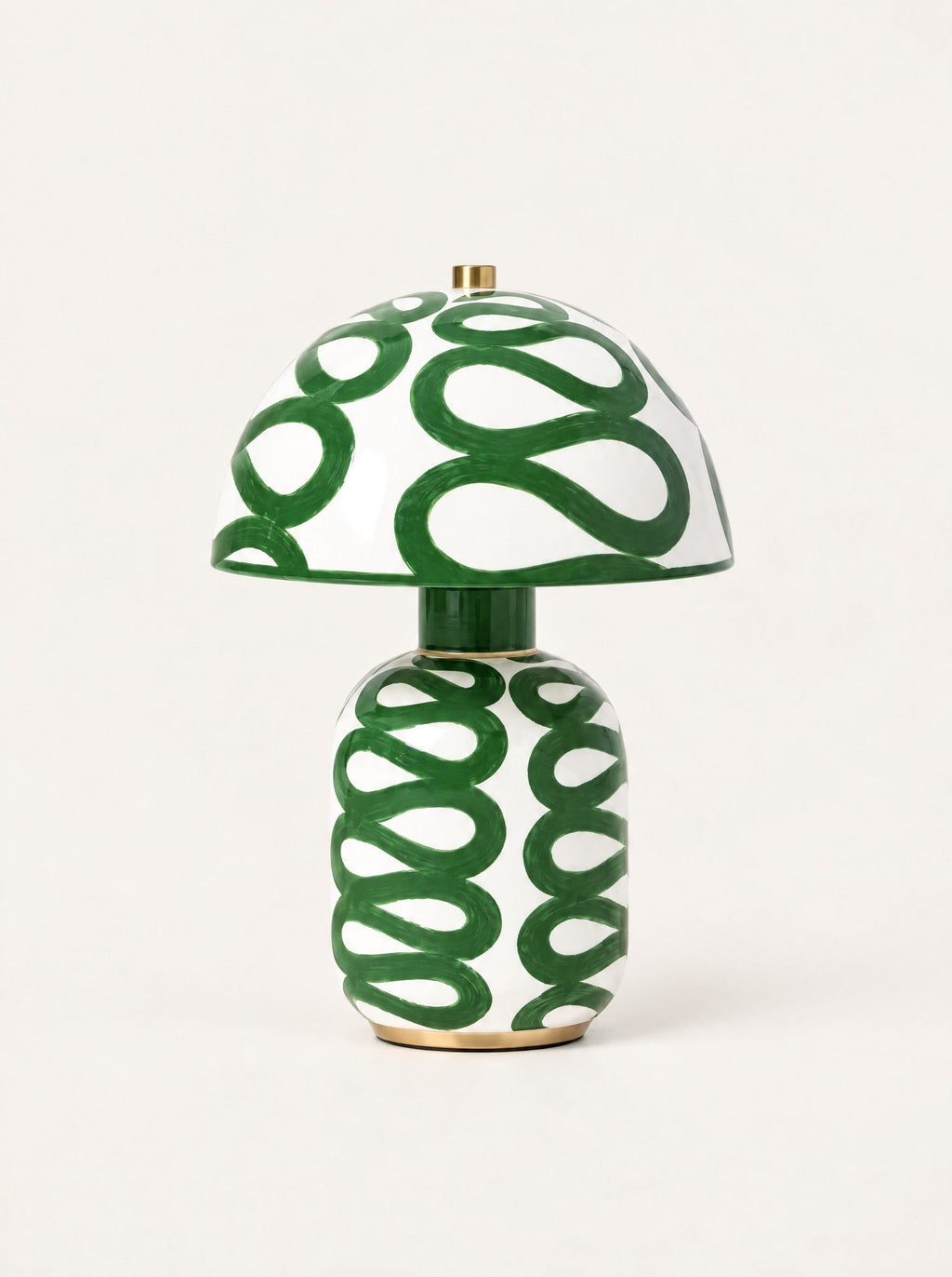Swirl Ceramic Table Lamp, studio photo on a warm white background