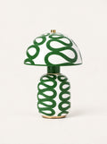 Swirl Ceramic Table Lamp, studio photo on a warm white background