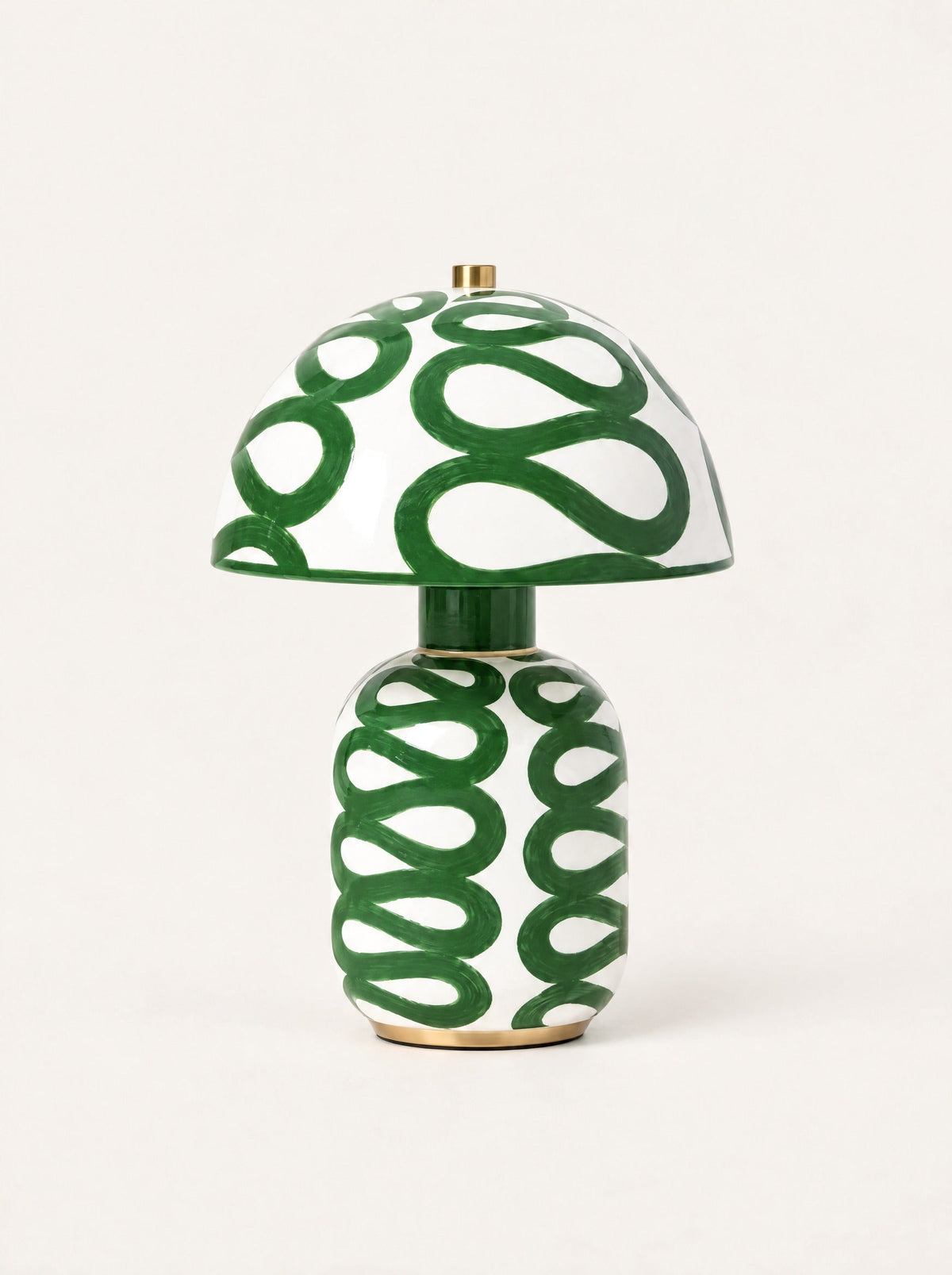 Swirl Ceramic Table Lamp, studio photo on a warm white background