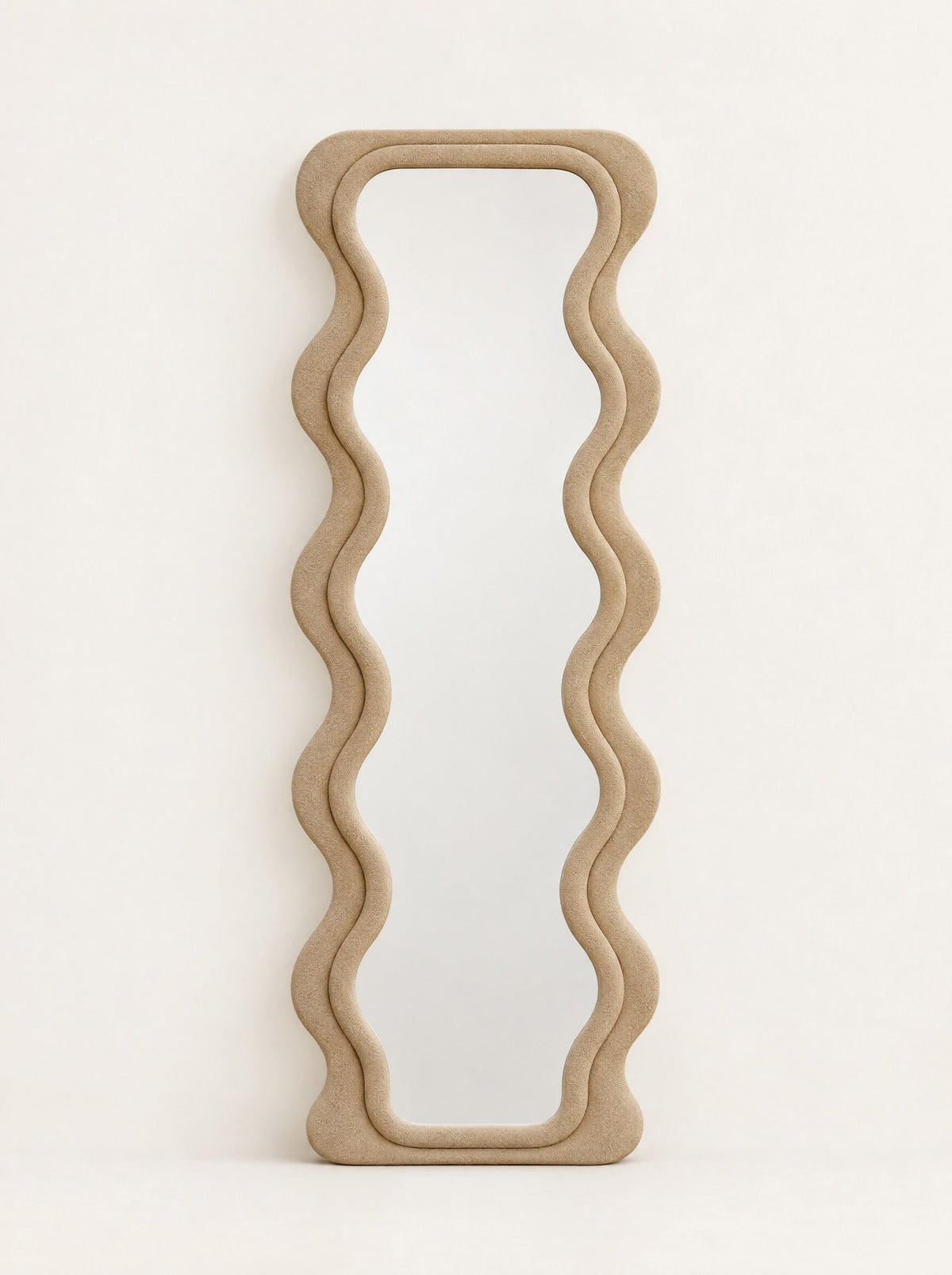 Wave Full-Length Mirror, studio photo on a warm white background