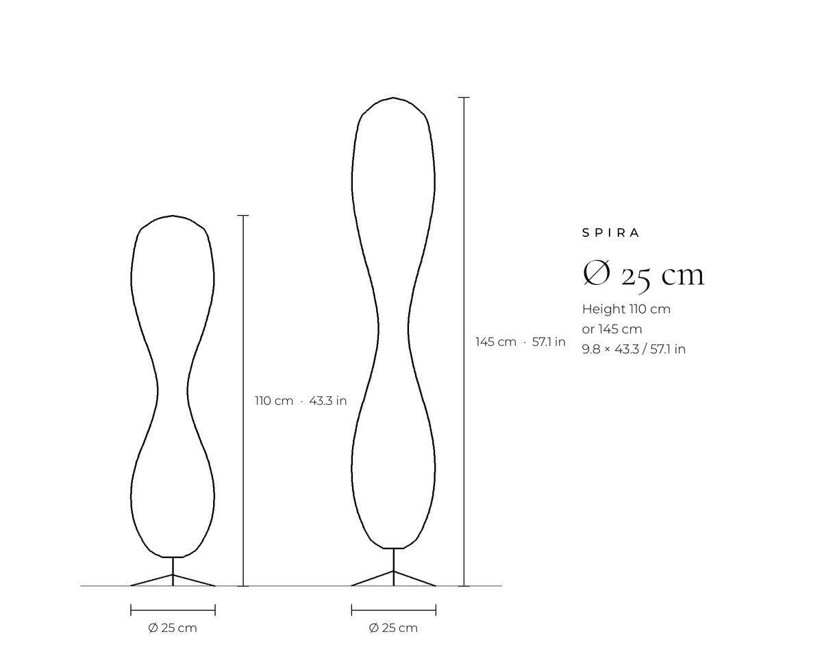 Spira Floor Lamp dimensions