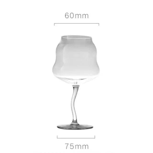 Tulip Painted Glass Goblet, view 10