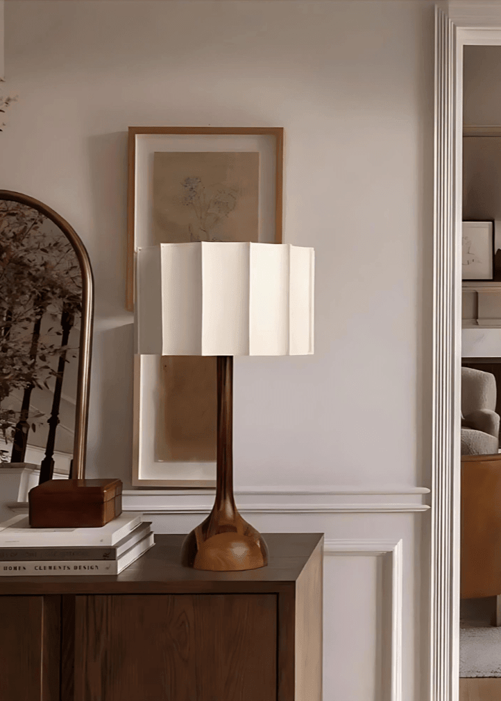 Scallop Wood Lamp, view 3